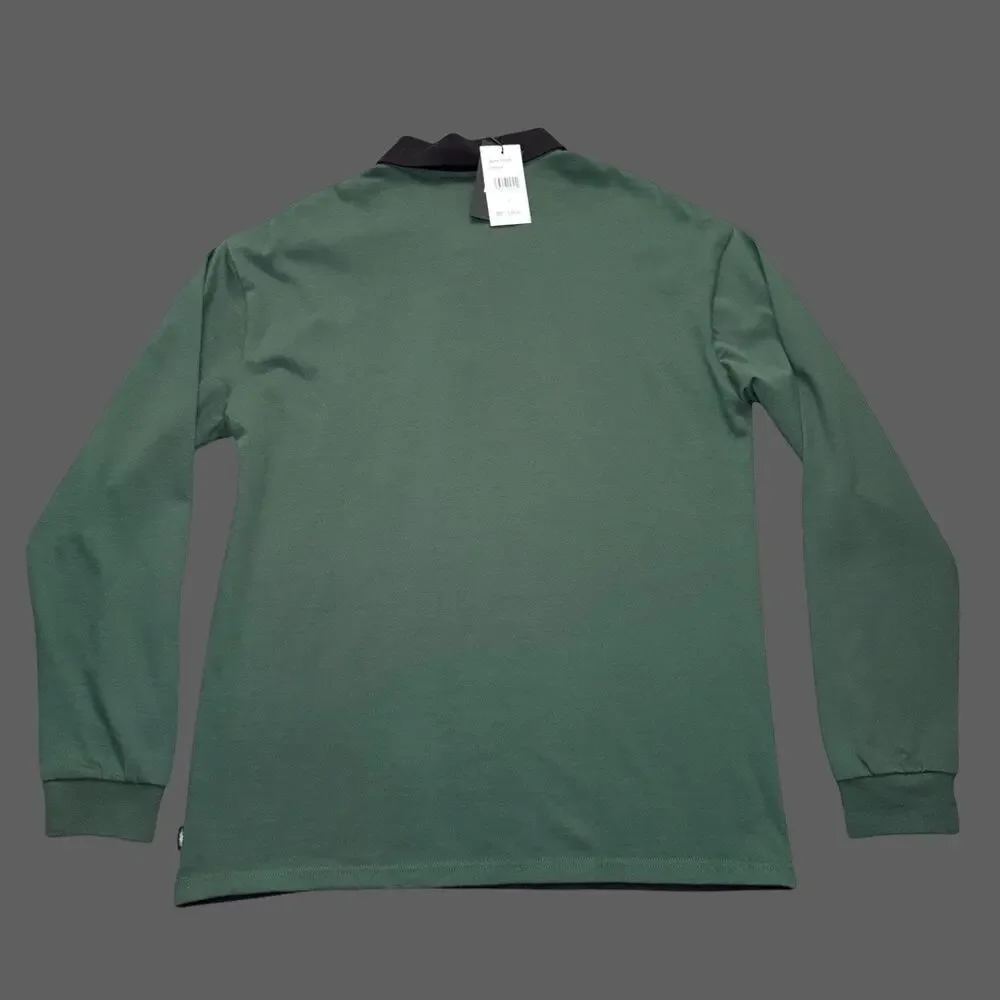 Quiksilver Mercury Rugby Polo Forest Green Large NWT